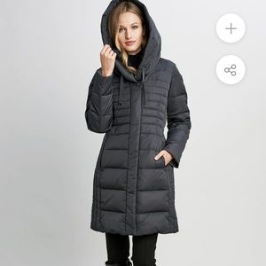 Tahari Hooded Puffer Coat - packable